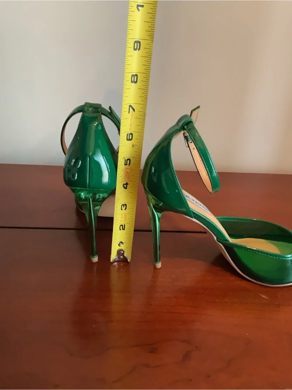 Steve Madden Emerald Patent Pointed-Toe Ankle-Strap Heels